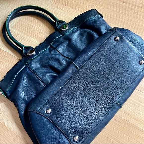 Banana Republic navy shoulder tote + dust bag - Picture 2 of 7